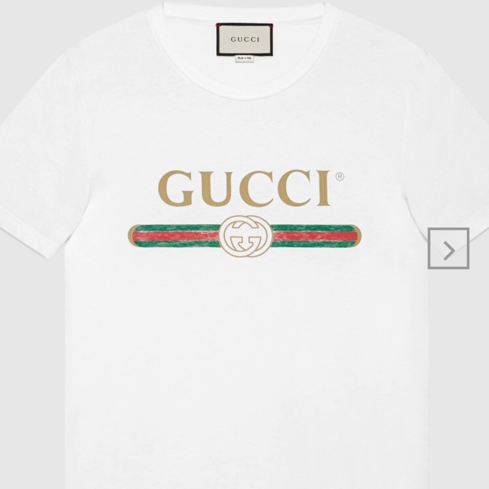 Oversize washed T-shirt with Gucci logo